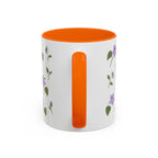Illinois Violet Mug, State Flower Floral Coffee Cup, 11oz Botanical Gift