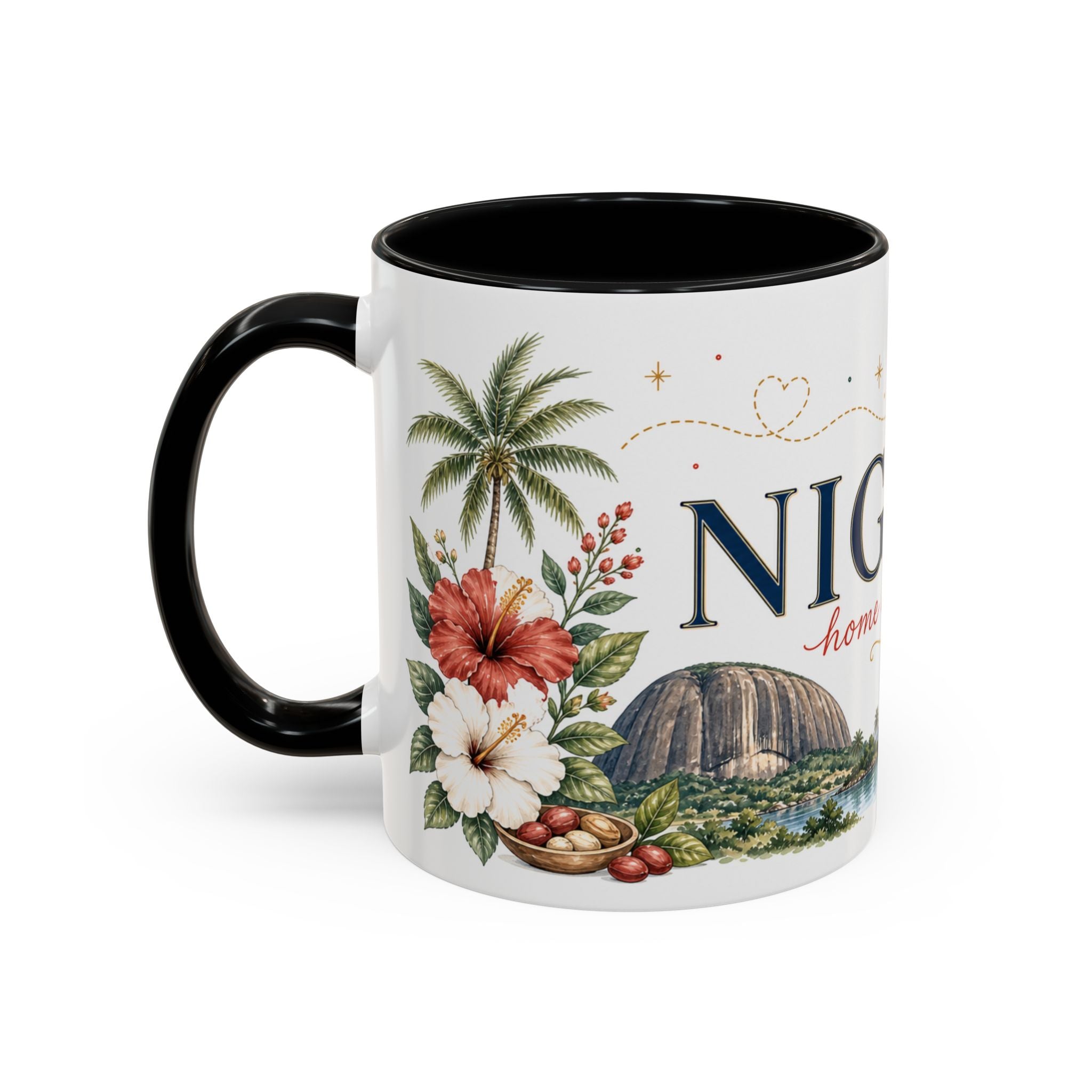 Nigeria Home Country Mug | Moving Away Gift | Long Distance Friendship | 11 oz 15 oz Accent Mug