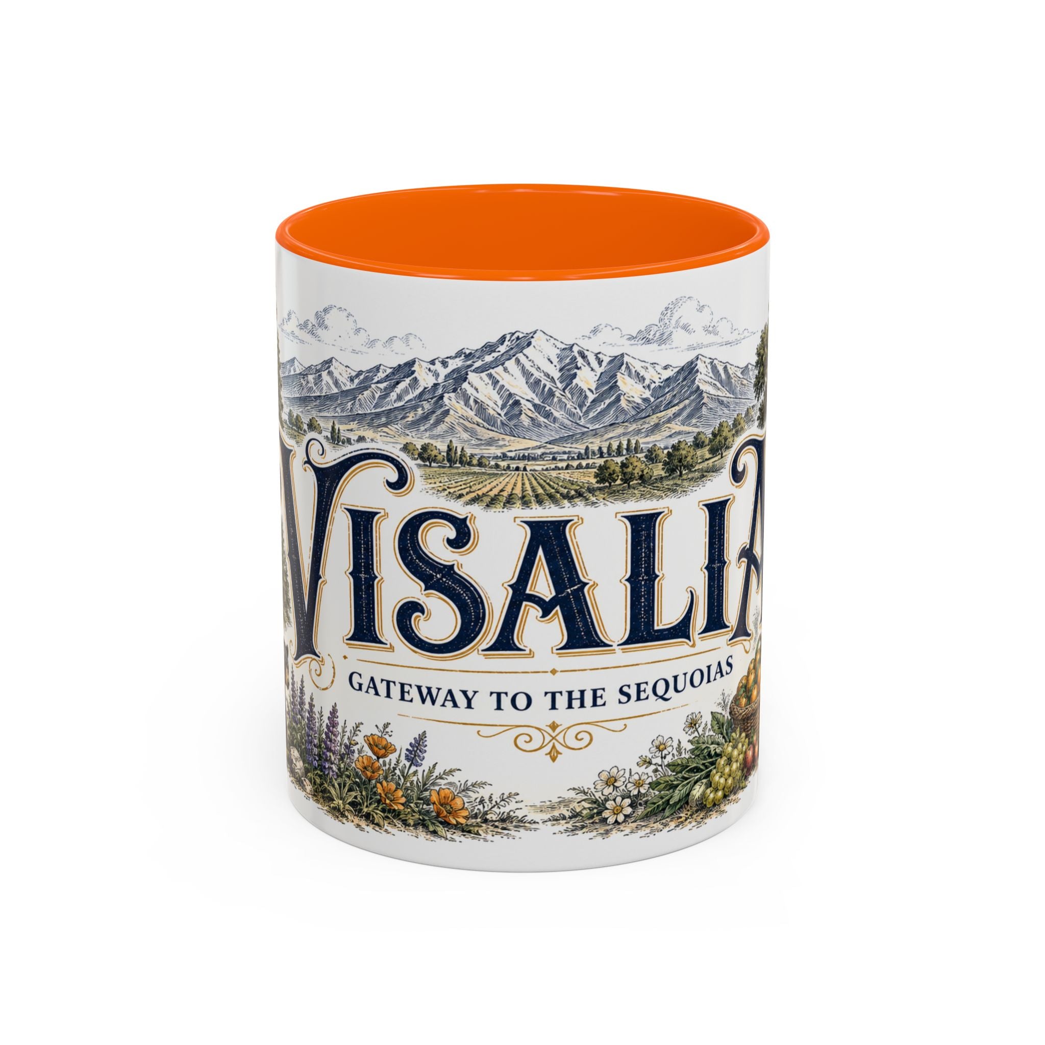Visalia Coffee Mug | United States Travel Souvenir | Vintage Illustrated City Gift | 11 oz 15 oz Accent Mug