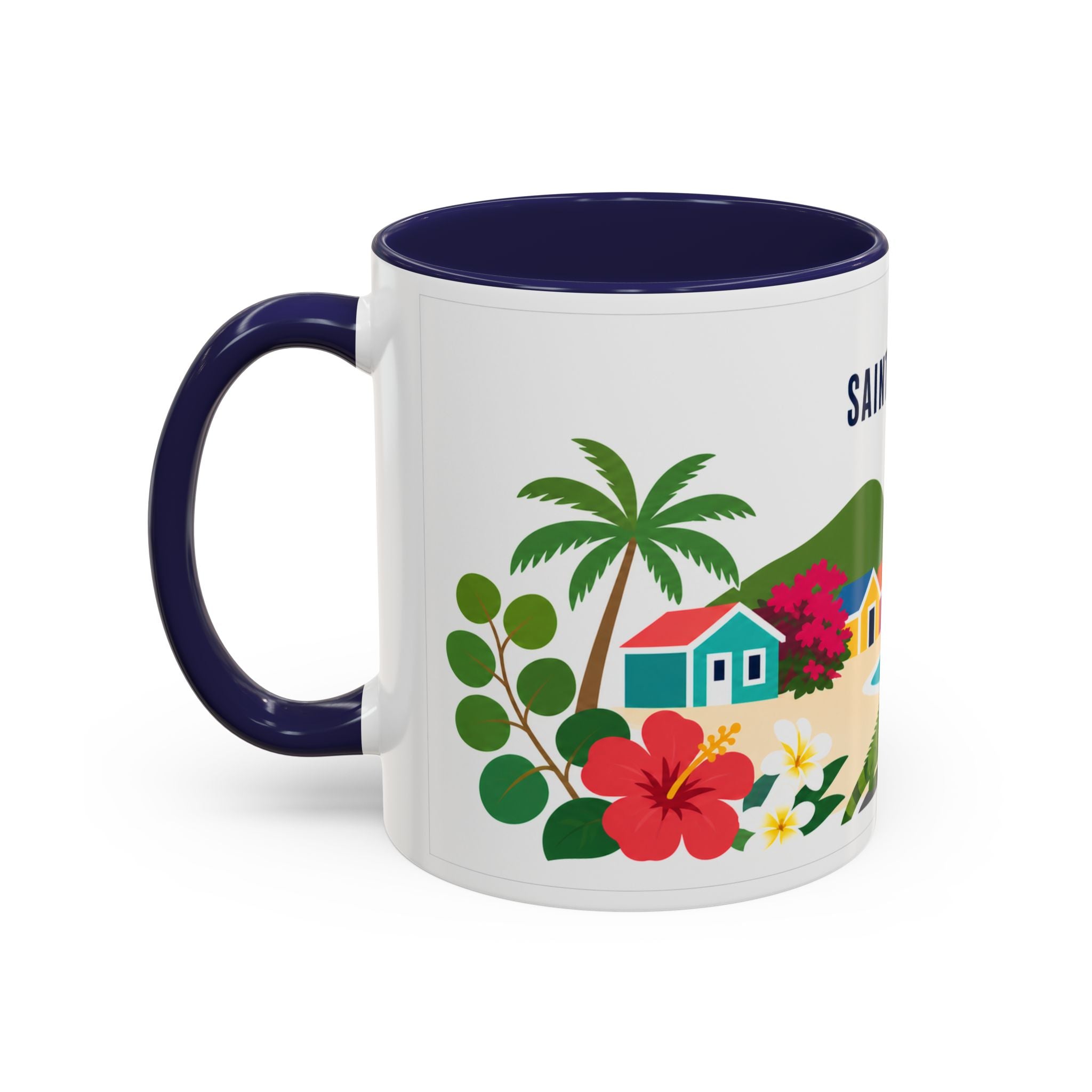 Saint Martin Coffee Mug | Travel Souvenir Accent Mug | Country Gift Ceramic Cup 11oz 15oz