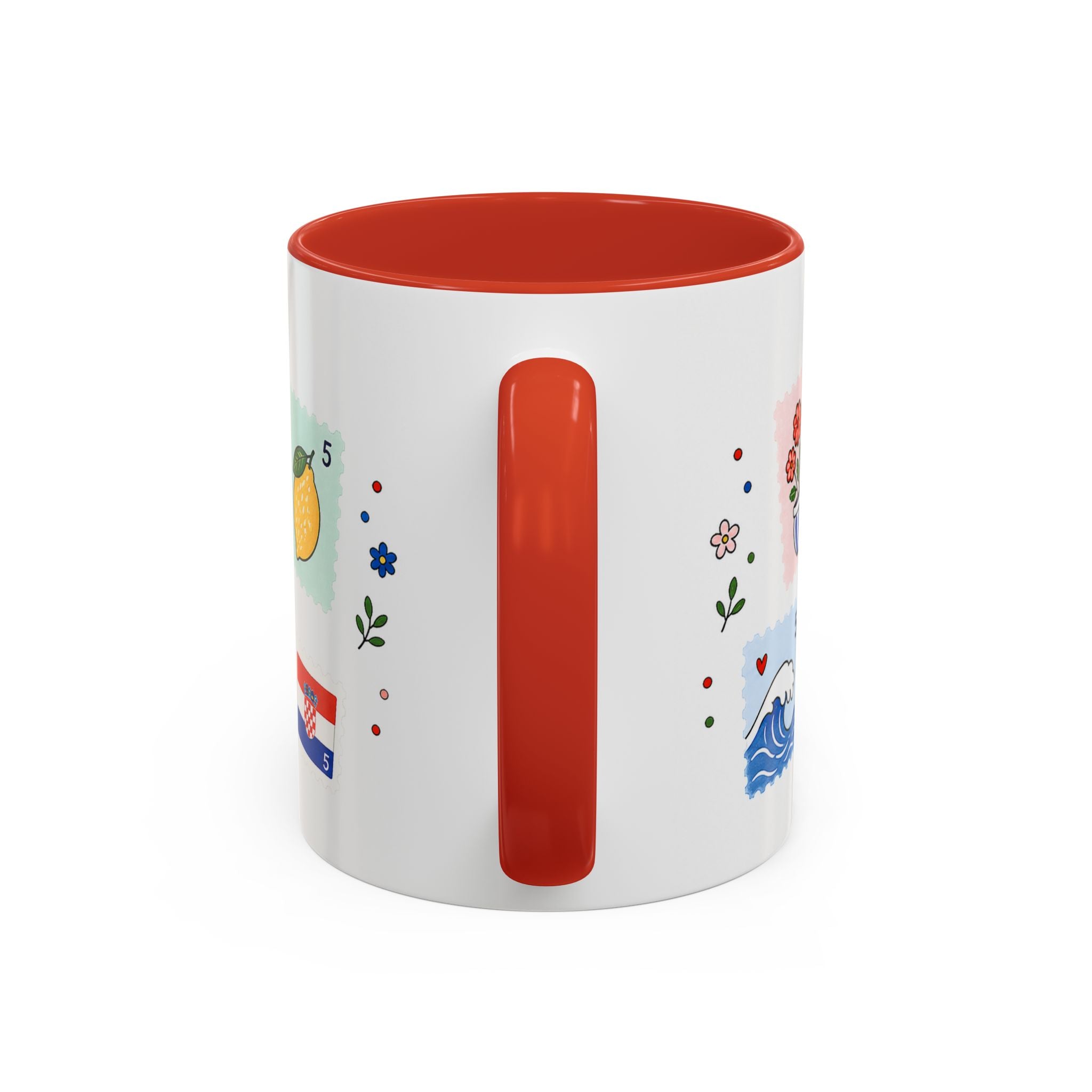 Dubrovnik Coffee Mug | Postage Stamp Collage Mug | Travel Souvenir Accent Cup 11oz 15oz