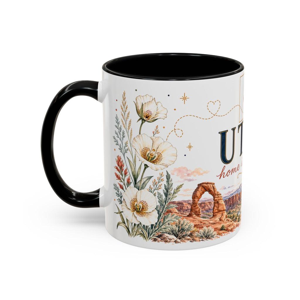 Utah Home State Mug | Moving Away Gift | Long Distance Friendship Coffee Cup | 11oz 15oz Accent Mug