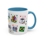 Rio de Janeiro Coffee Mug | Postage Stamp Collage Mug | Travel Souvenir Accent Cup 11oz 15oz