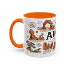 Arches Coffee Mug | National Park Hiking Utah Gift | Accent Color Ceramic 11oz 15oz
