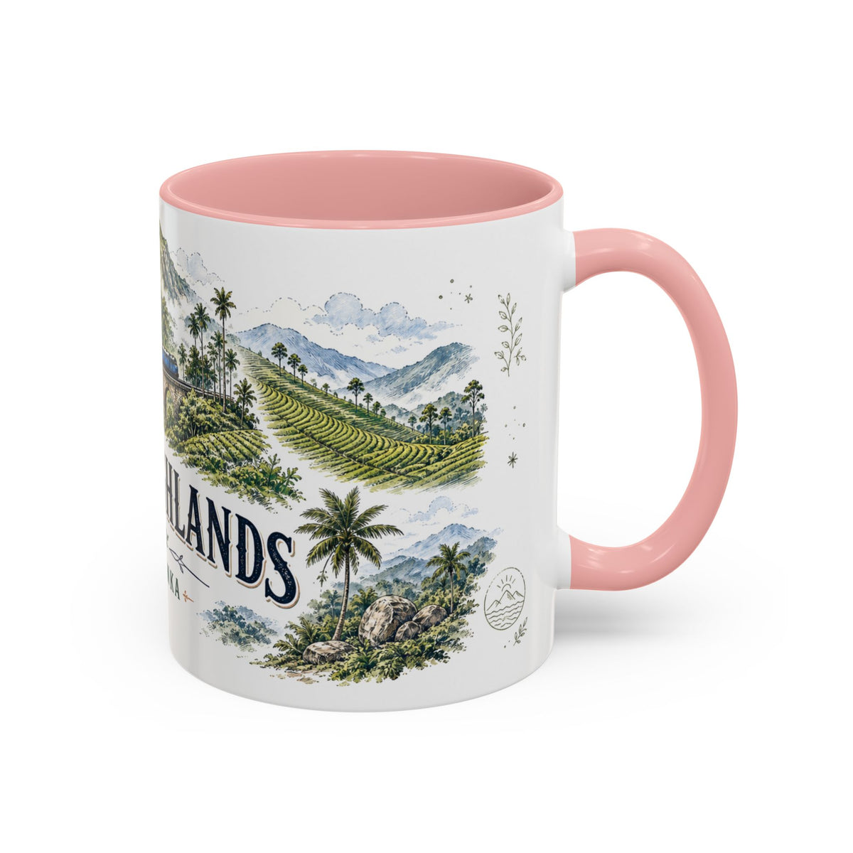 Ella Highlands Mug, Sri Lanka Travel Souvenir, Bucket List Gift, Accent Ceramic Coffee Mug 11oz 15oz