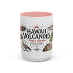 Hawaii Volcanoes National Park Coffee Mug | Hawaii Big Island Lava Volcano Gift | Accent Color Ceramic 11oz 15oz