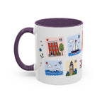 Boston Coffee Mug | Postage Stamp Collage Mug | Travel Souvenir Accent Cup 11oz 15oz