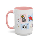 Madrid Coffee Mug | Postage Stamp Collage Mug | Travel Souvenir Accent Cup 11oz 15oz
