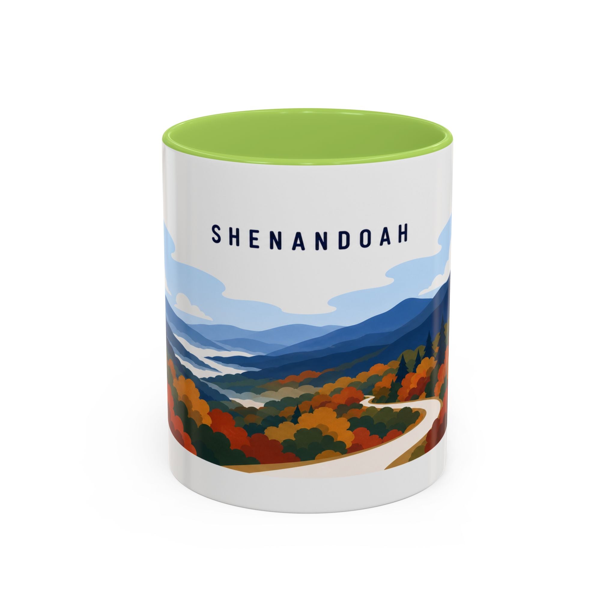 Shenandoah National Park Coffee Mug | Solid Color Block Park Souvenir | 11oz 15oz Accent Mug