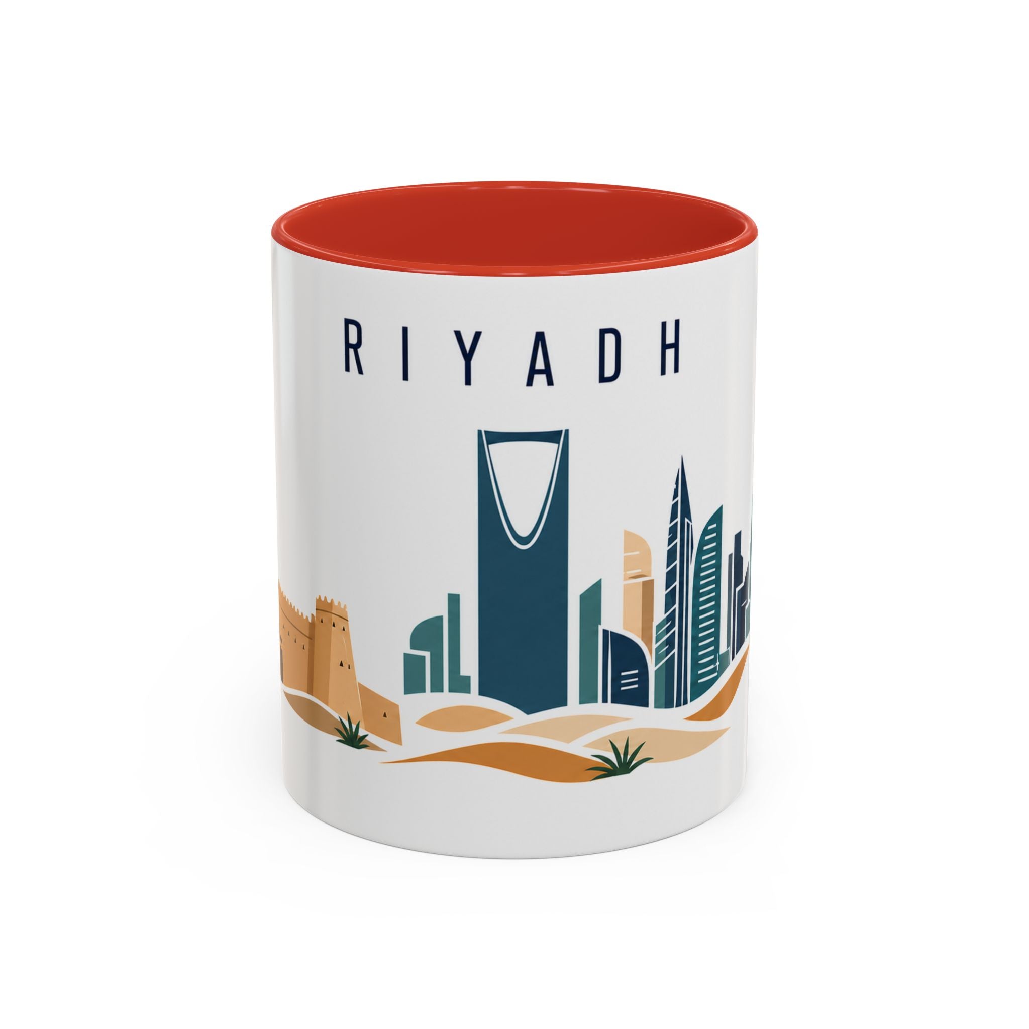 Riyadh Coffee Mug | Saudi Arabia Travel Souvenir | Porcelain Decal City Gift | 11oz 15oz Accent Mug