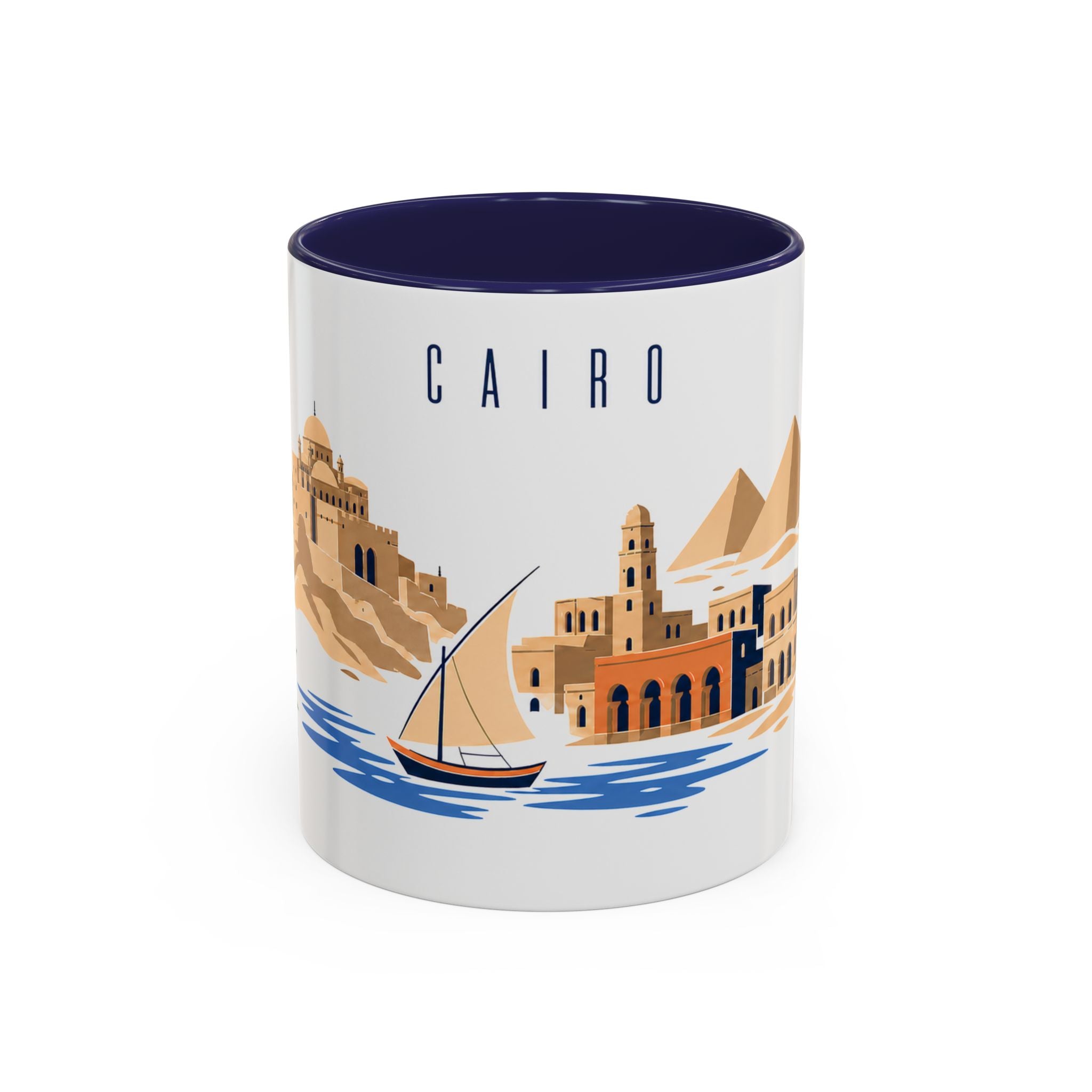 Cairo Coffee Mug | Egypt Travel Souvenir | Porcelain Decal City Gift | 11oz 15oz Accent Mug