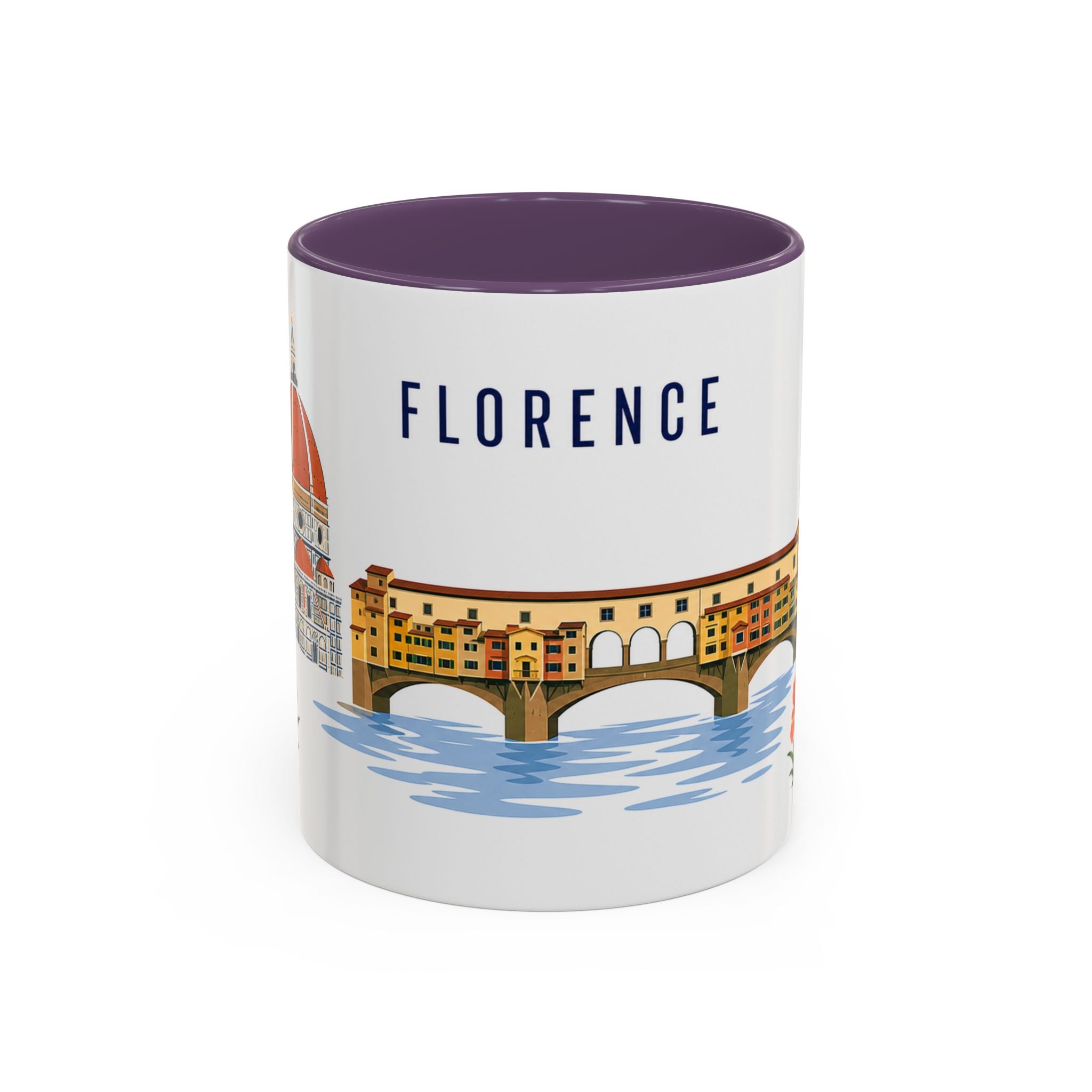 Florence Coffee Mug | Italy Travel Souvenir | Porcelain Decal City Gift | 11oz 15oz Accent Mug
