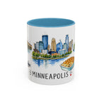 Minneapolis Illustrated Travel Mug | City Souvenir Accent Coffee Mug | 11oz 15oz Ceramic Cup