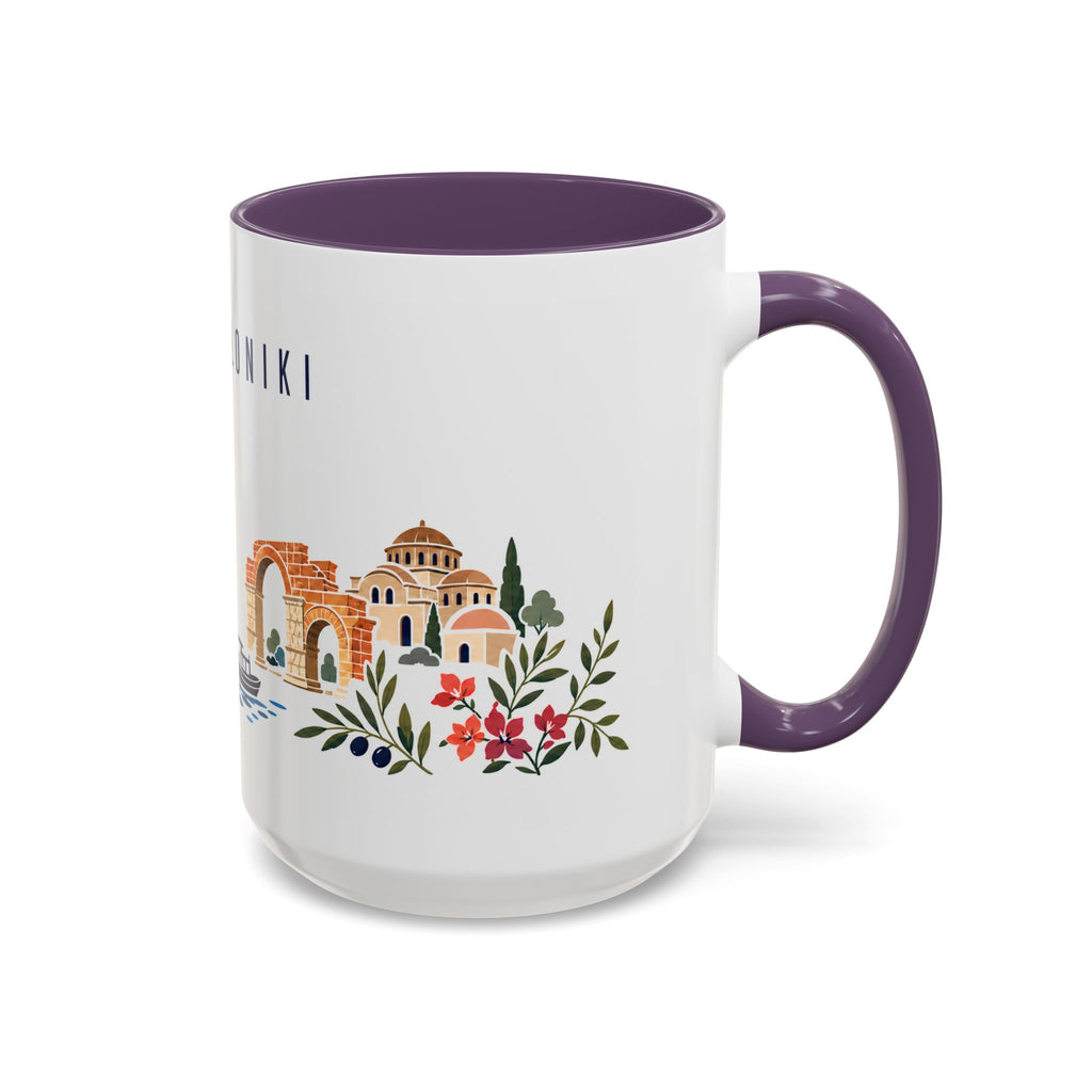 Thessaloniki Coffee Mug | Greece Travel Souvenir | Porcelain Decal City Gift | 11oz 15oz Accent Mug