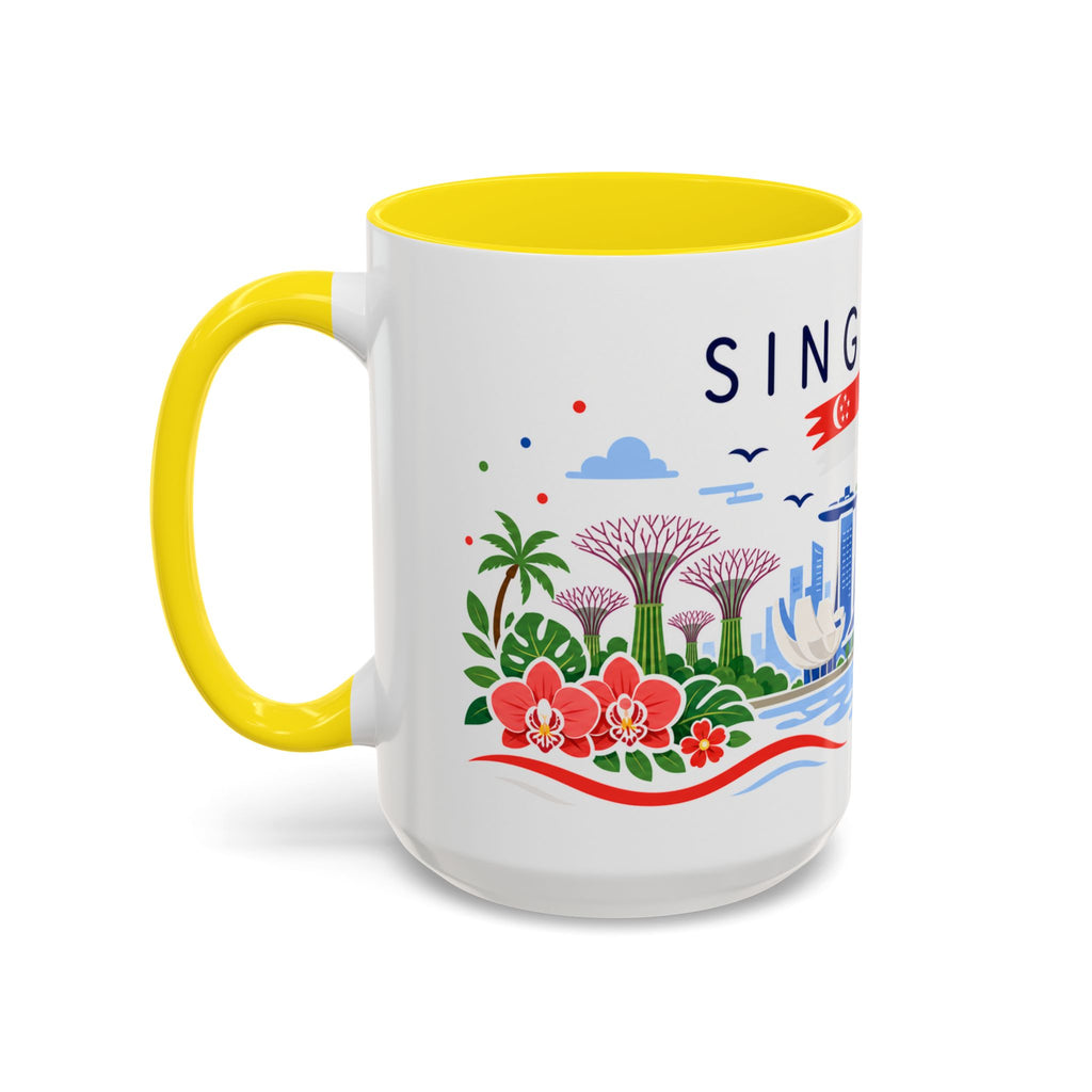 Singapore Coffee Mug | Travel Souvenir Accent Mug | Country Gift Ceramic Cup 11oz 15oz