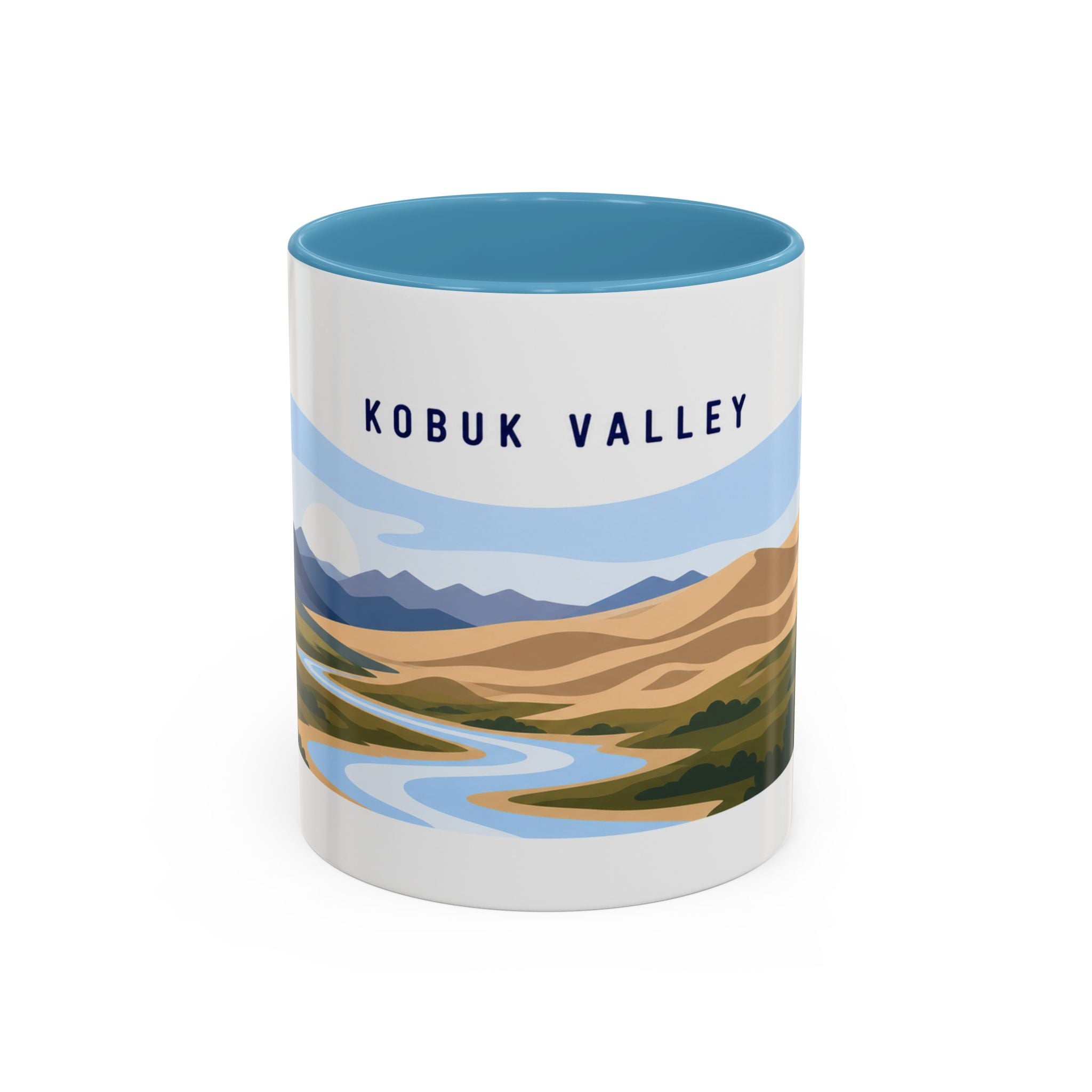 Kobuk Valley National Park Coffee Mug | Solid Color Block Park Souvenir | 11oz 15oz Accent Mug
