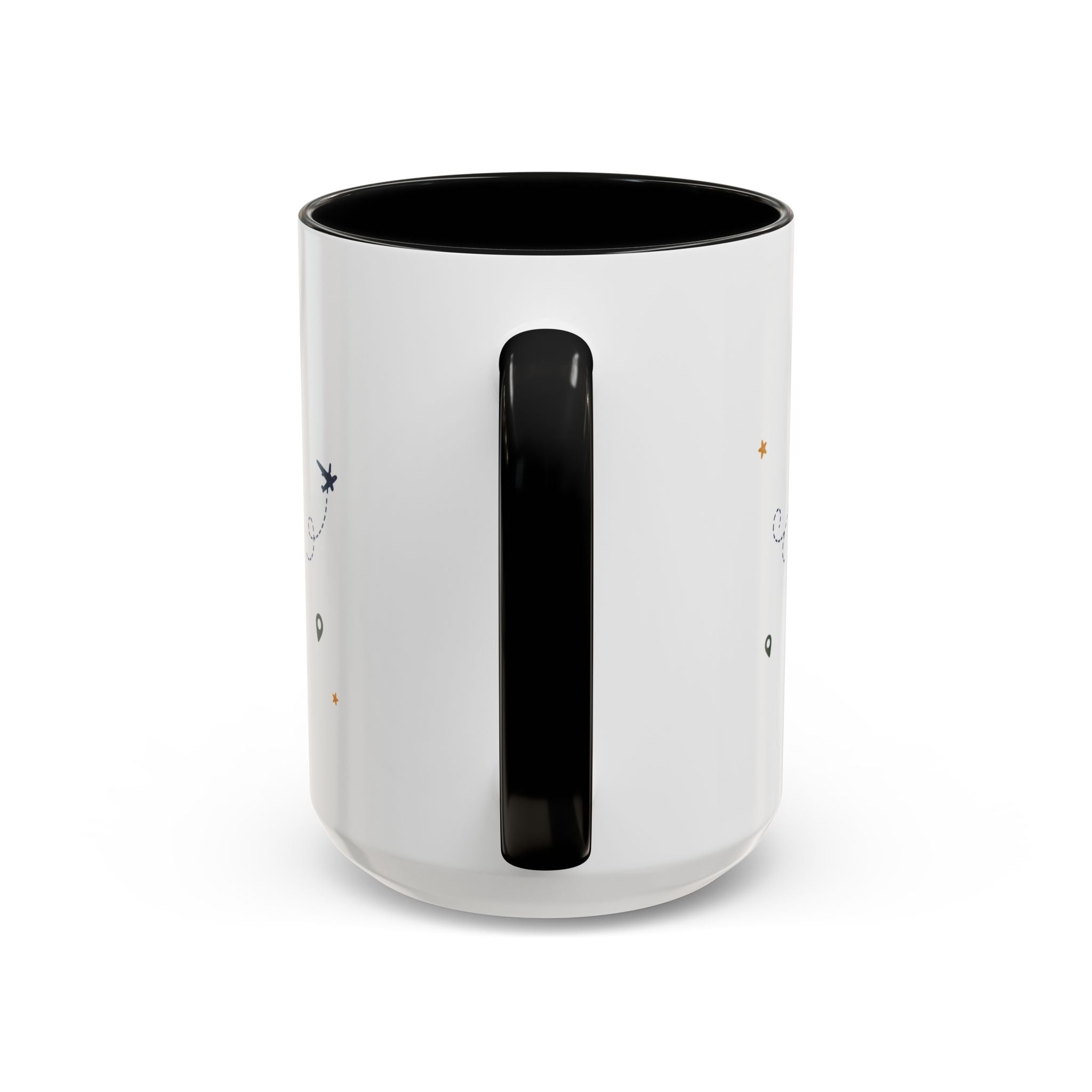 Retirement Plan Coffee And Adventures Mug | Travel Retirement Gift | Accent Color Ceramic 11oz 15oz