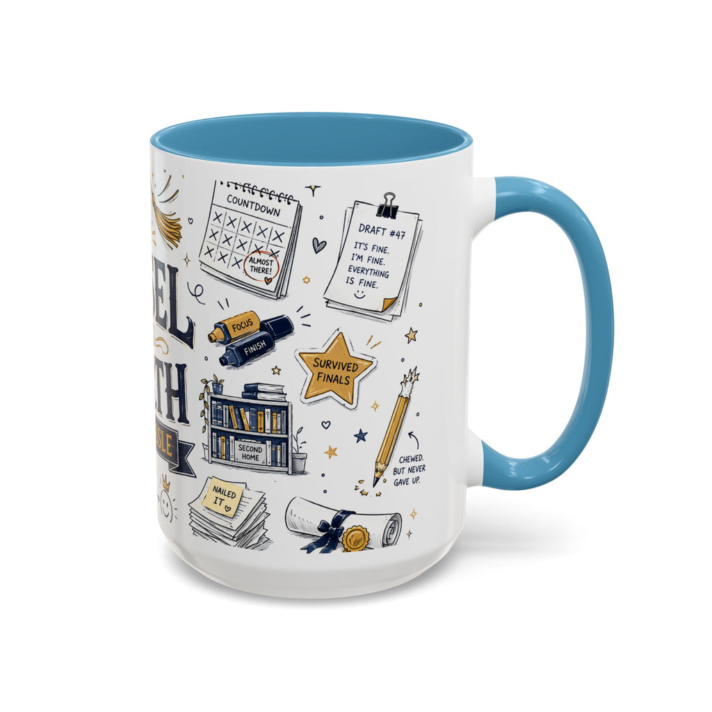 The Tassel Was Worth the Hassle Coffee Mug | Funny Graduation Gift 2026 | Accent Color Ceramic 11oz 15oz
