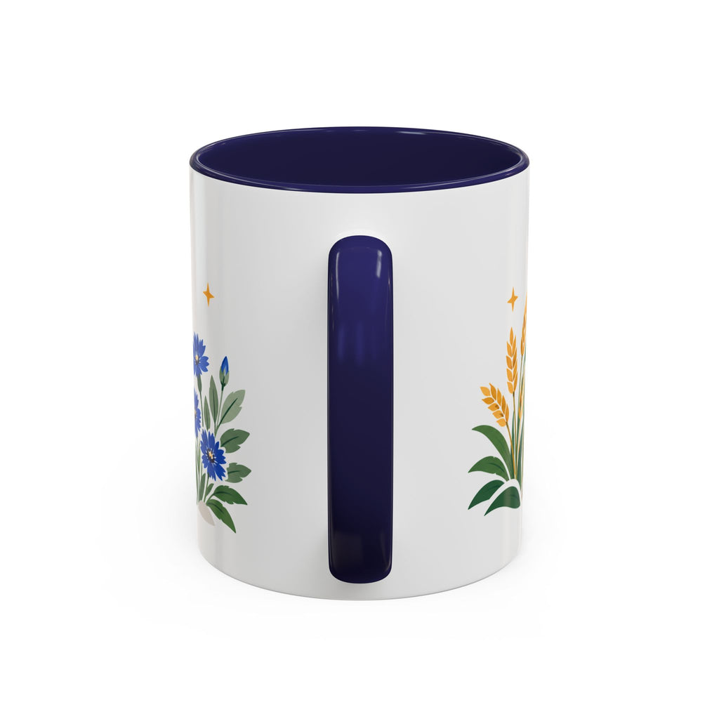 Virgo Zodiac Coffee Mug | Maiden and Wheat Design | Astrology Birthday Gift | 11 oz 15 oz Ceramic Accent Mug