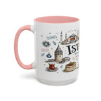 Istanbul Coffee Mug | Turkey Souvenir Travel Gift | Accent Color Ceramic 11oz 15oz