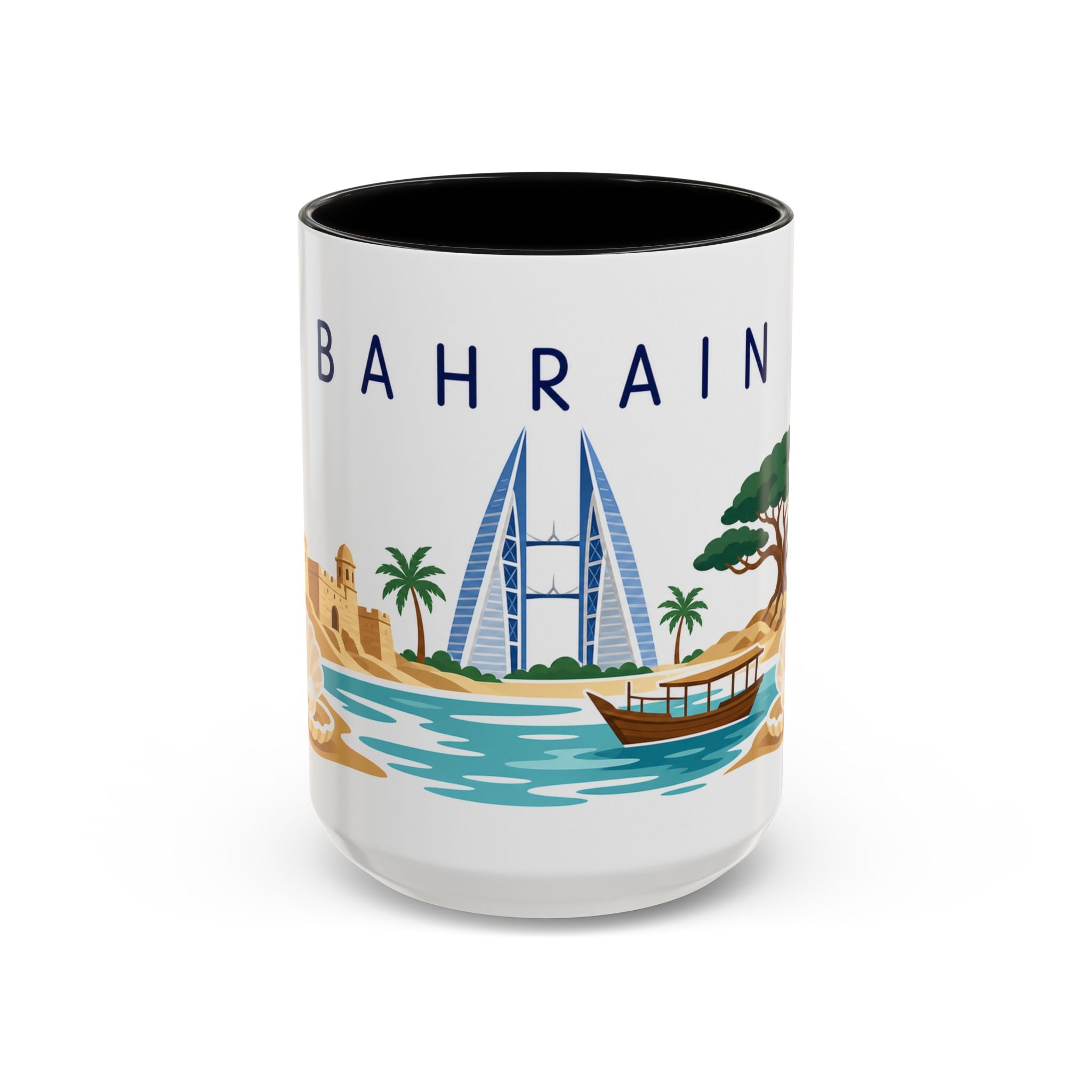 Bahrain Coffee Mug | Travel Souvenir Accent Mug | Country Gift Ceramic Cup 11oz 15oz
