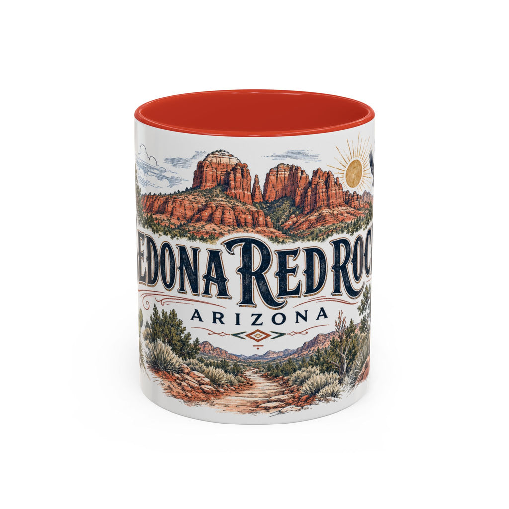 Sedona Red Rocks Mug, Arizona Travel Souvenir, Bucket List Gift, Accent Ceramic Coffee Mug 11oz 15oz