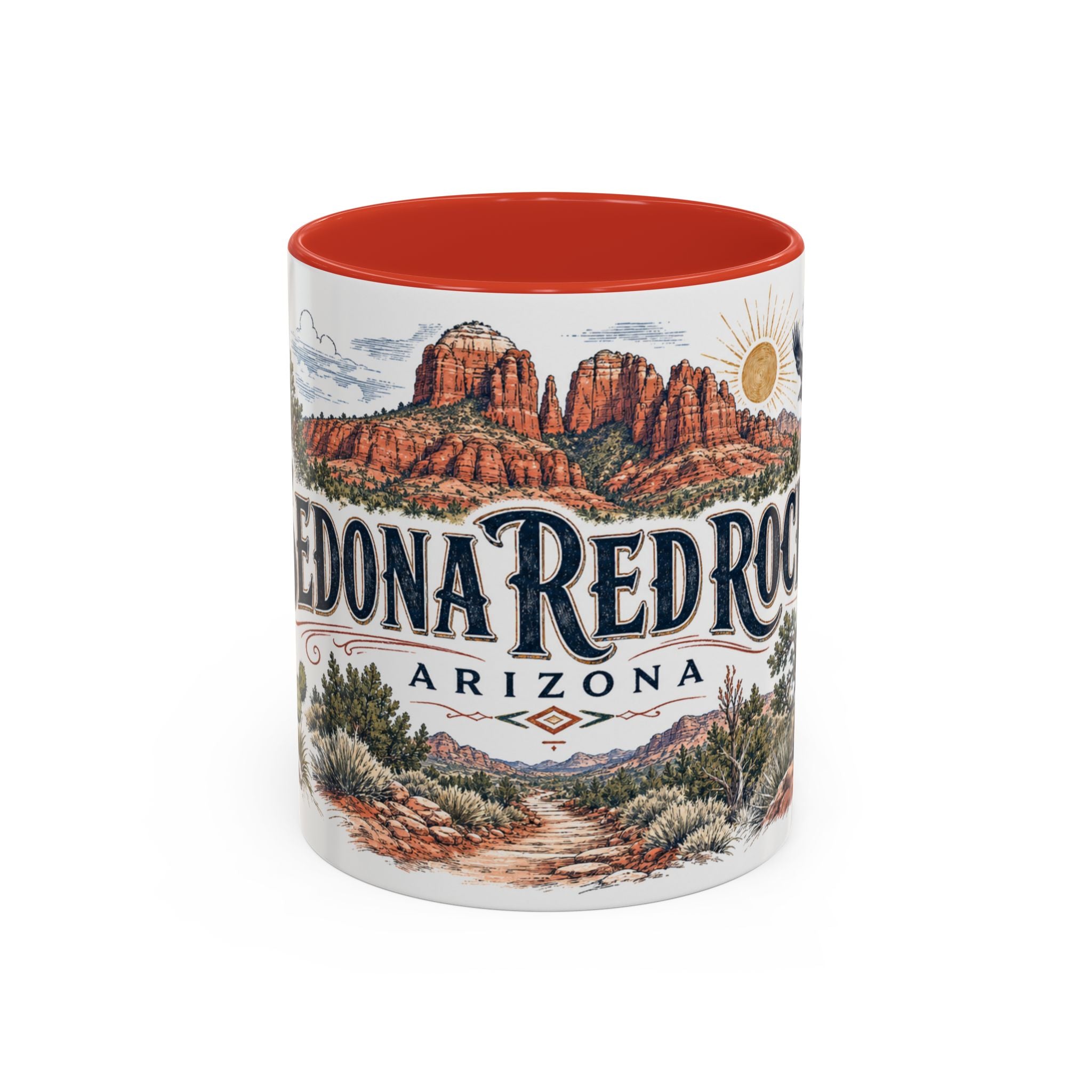 Sedona Red Rocks Mug, Arizona Travel Souvenir, Bucket List Gift, Accent Ceramic Coffee Mug 11oz 15oz