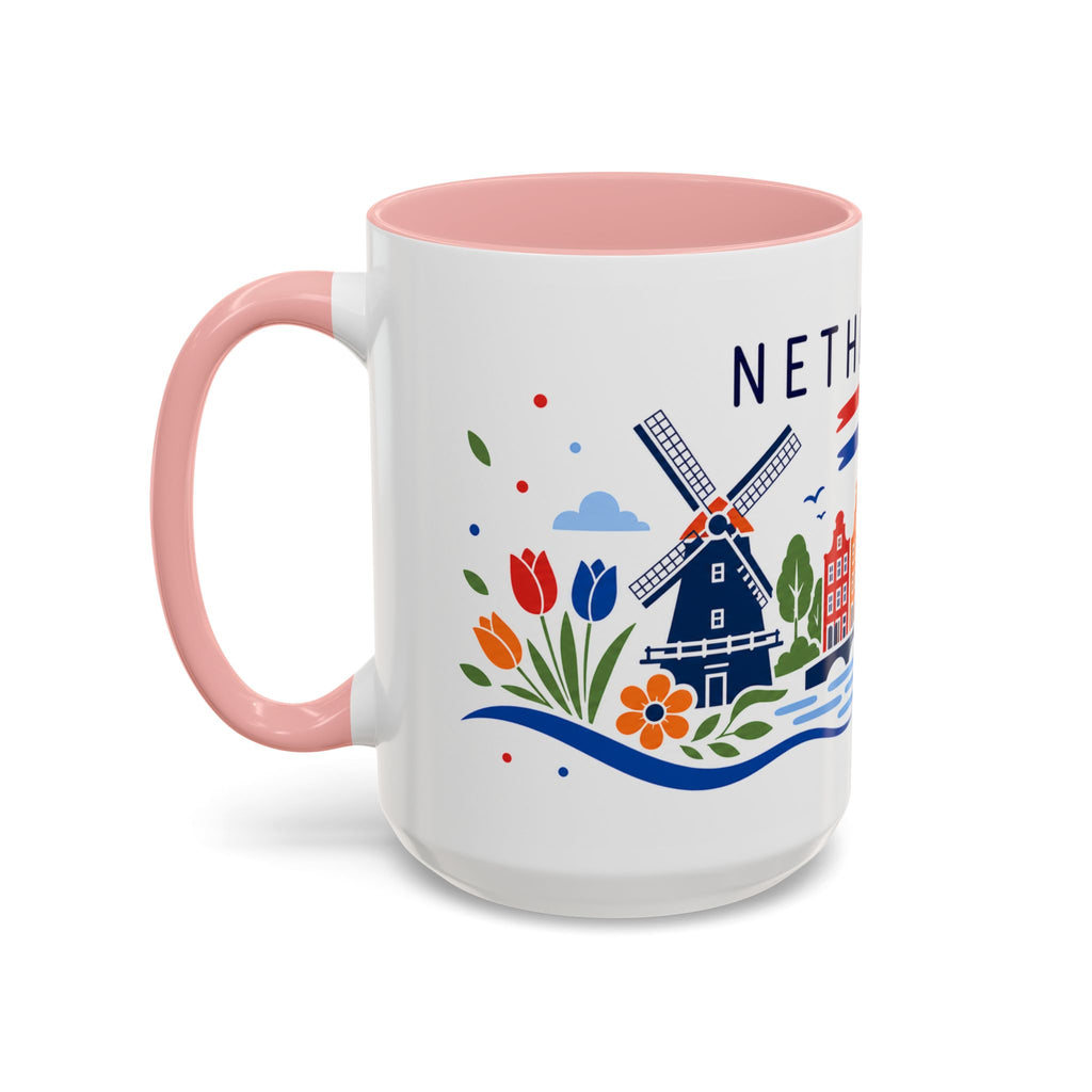 Netherlands Coffee Mug | Travel Souvenir Accent Mug | Country Gift Ceramic Cup 11oz 15oz