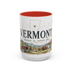 Vermont Home State Mug | Moving Away Gift | Long Distance Friendship Coffee Cup | 11oz 15oz Accent Mug