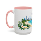 Pattaya Coffee Mug | Thailand Travel Souvenir | Porcelain Decal City Gift | 11oz 15oz Accent Mug