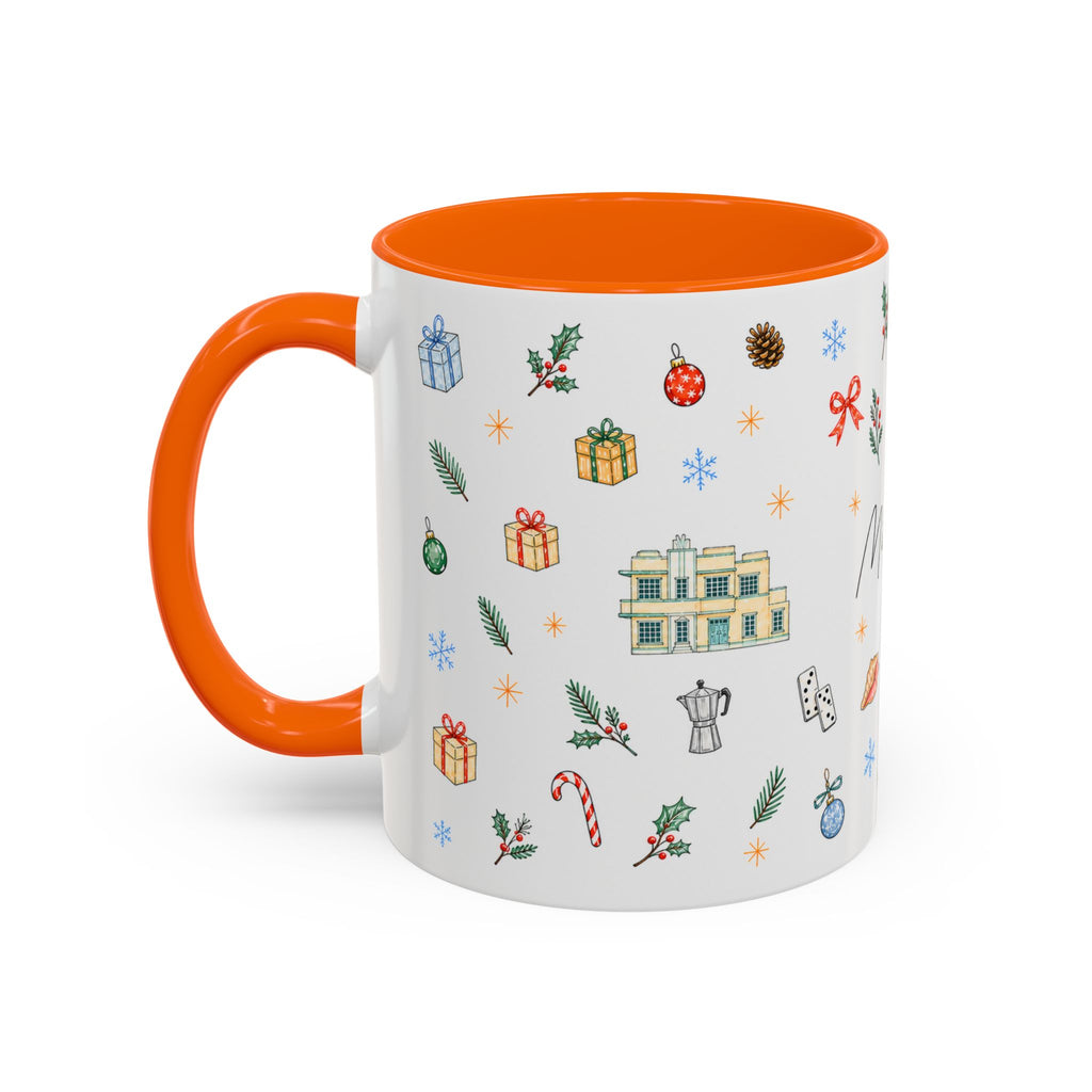 Miami Christmas Mug | Watercolor Art Deco City Souvenir (11oz/15oz)