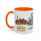 Milwaukee Illustrated Travel Mug | City Souvenir Accent Coffee Mug | 11oz 15oz Ceramic Cup