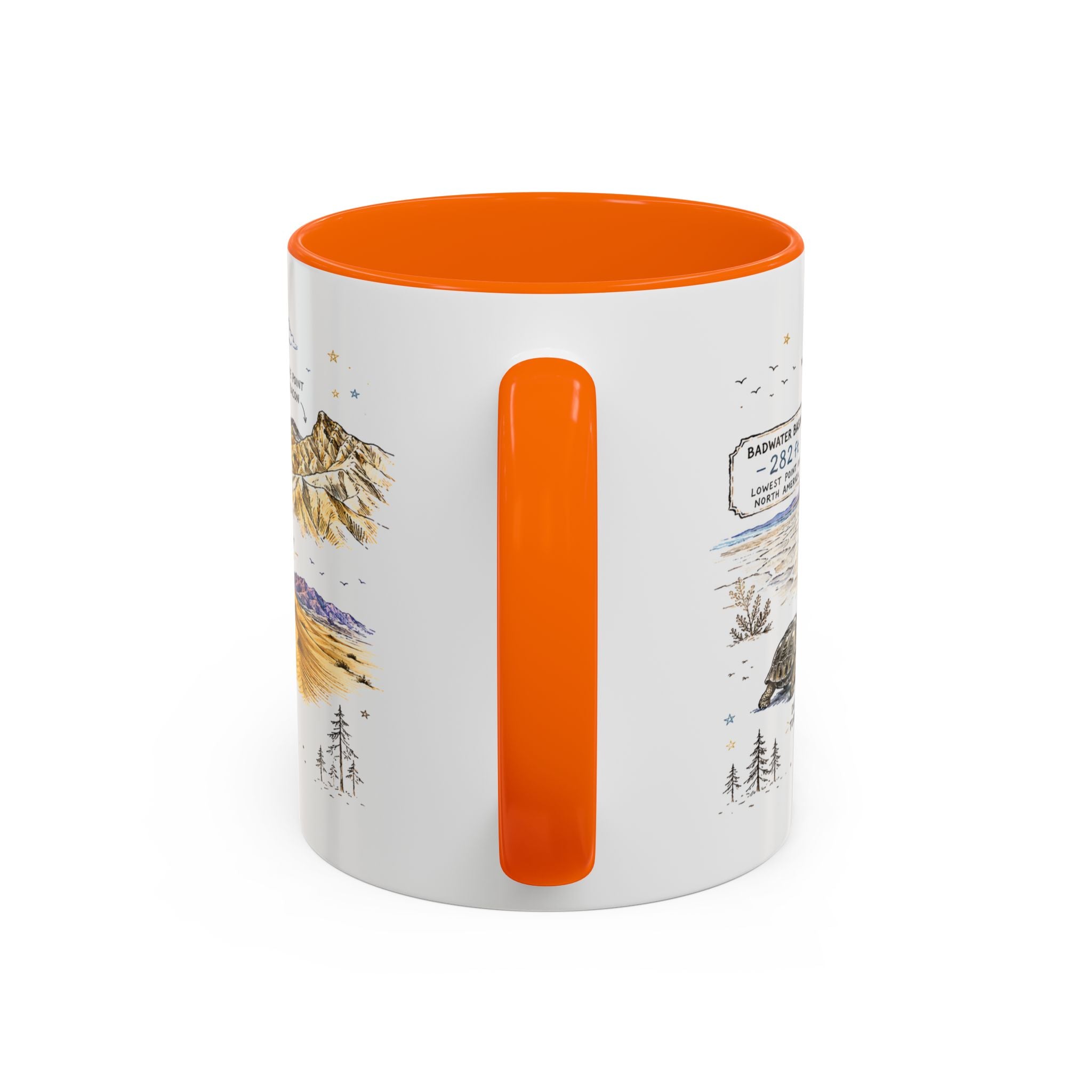 Death Valley National Park Coffee Mug | California Desert Hiking Camping Gift | Accent Color Ceramic 11oz 15oz