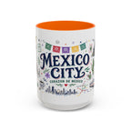 Mexico City Coffee Mug | Mexico Souvenir Travel Gift | Accent Color Ceramic 11oz 15oz
