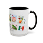 Cancun Coffee Mug | Postage Stamp Collage Mug | Travel Souvenir Accent Cup 11oz 15oz
