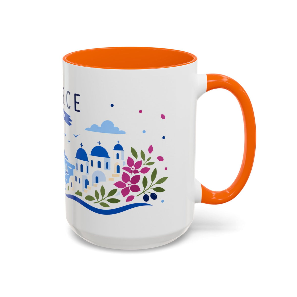 Greece Coffee Mug | Travel Souvenir Accent Mug | Country Gift Ceramic Cup 11oz 15oz