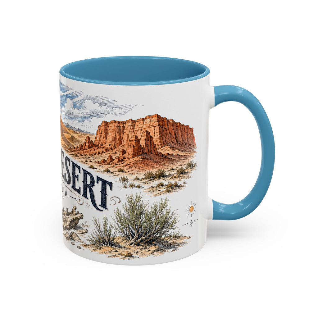 Gobi Desert Mug, Mongolia Travel Souvenir, Bucket List Gift, Accent Ceramic Coffee Mug 11oz 15oz