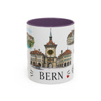 Bern Illustrated Travel Mug | City Souvenir Accent Coffee Mug | 11oz 15oz Ceramic Cup