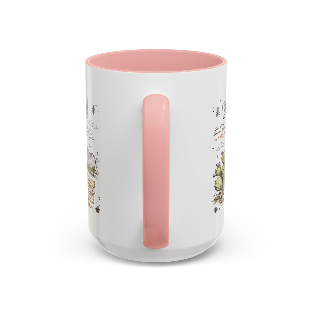 Saguaro National Park Coffee Mug | Arizona Desert Cactus Sunset Gift | Accent Color Ceramic 11oz 15oz