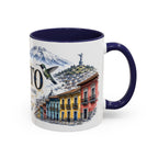 Quito Coffee Mug | Ecuador Travel Souvenir | Vintage Illustrated City Gift | 11 oz 15 oz Accent Mug