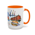 Hamburg Illustrated Travel Mug | City Souvenir Accent Coffee Mug | 11oz 15oz Ceramic Cup