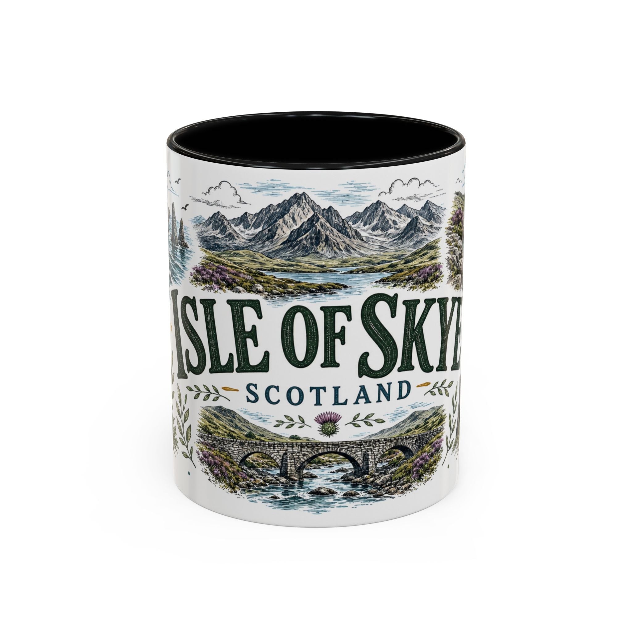 Isle of Skye Mug, Scotland Travel Souvenir, Bucket List Gift, Accent Ceramic Coffee Mug 11oz 15oz