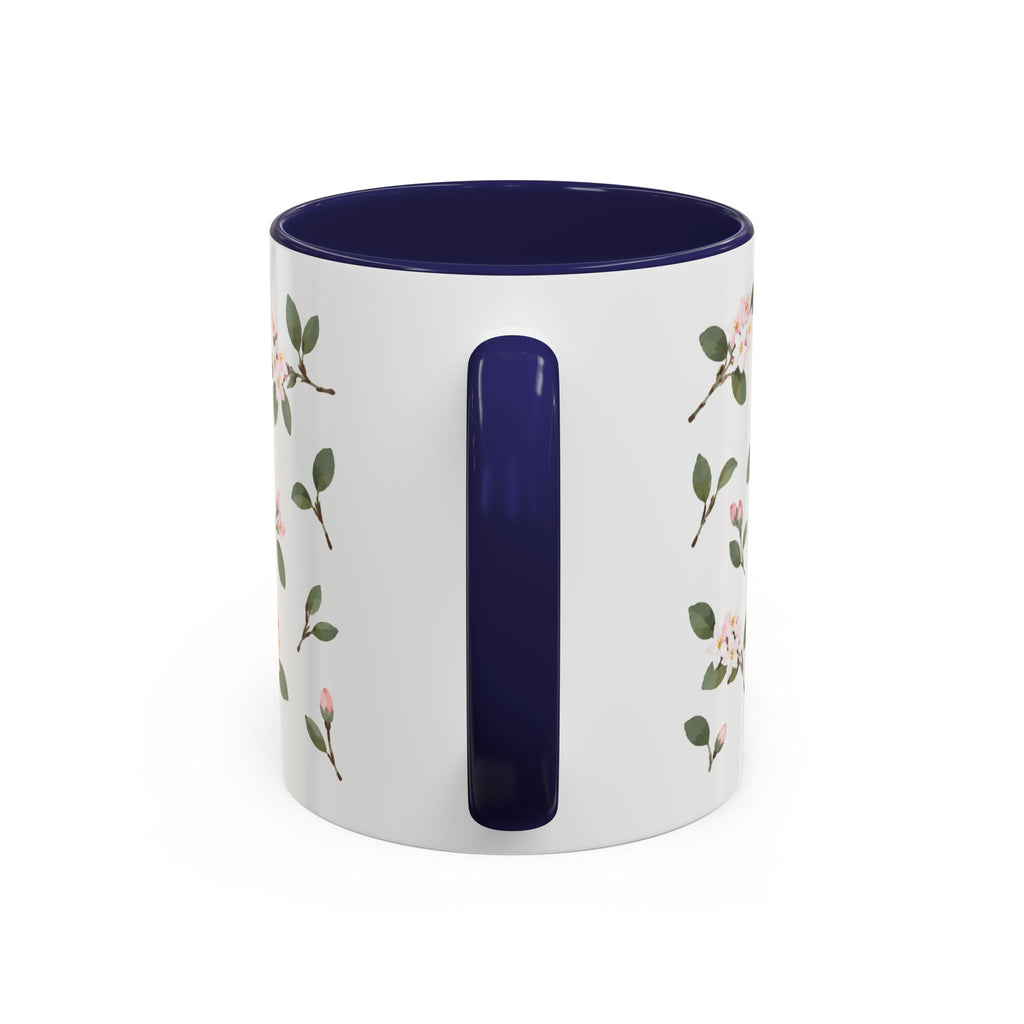 Massachusetts Mayflower Mug, State Flower Floral Coffee Cup, 11oz Botanical Gift