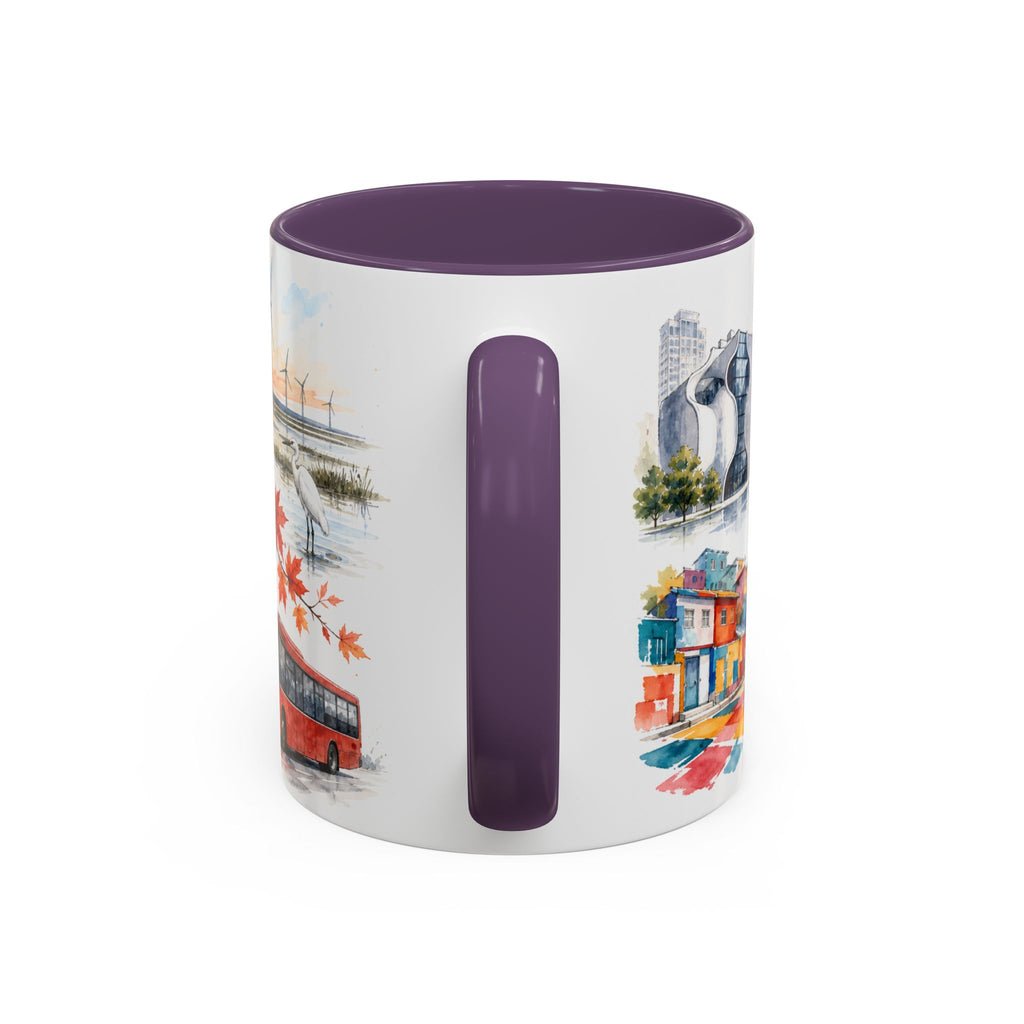 Taichung Coffee Mug | Taiwan Travel Souvenir | Vintage Illustrated City Gift | 11 oz 15 oz Accent Mug