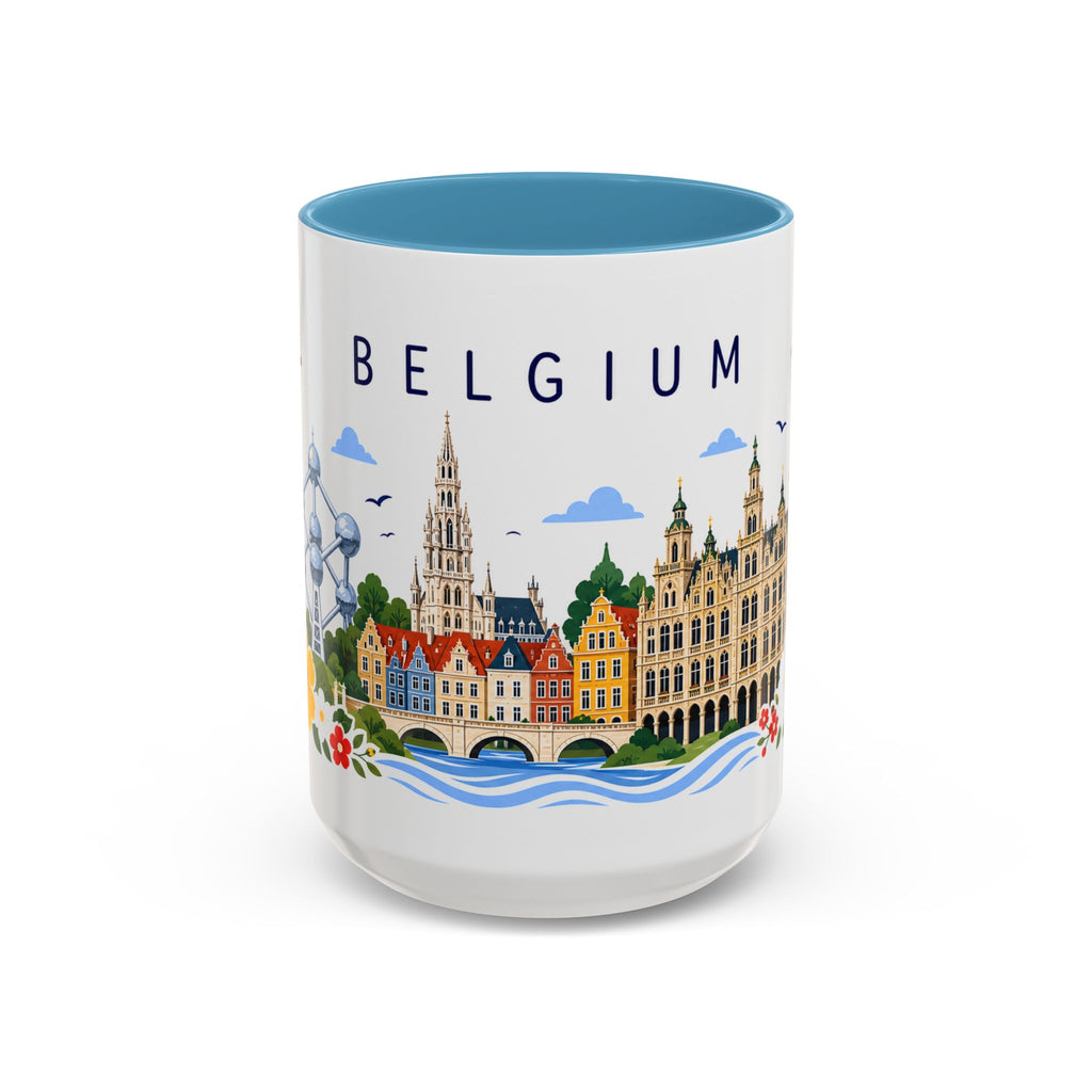 Belgium Coffee Mug | Travel Souvenir Accent Mug | Place Gift Ceramic Cup 11oz 15oz