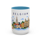 Belgium Coffee Mug | Travel Souvenir Accent Mug | Place Gift Ceramic Cup 11oz 15oz