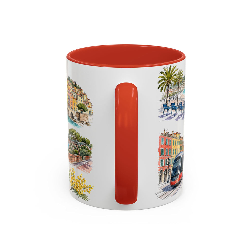 Nice Illustrated Travel Mug | City Souvenir Accent Coffee Mug | 11oz 15oz Ceramic Cup