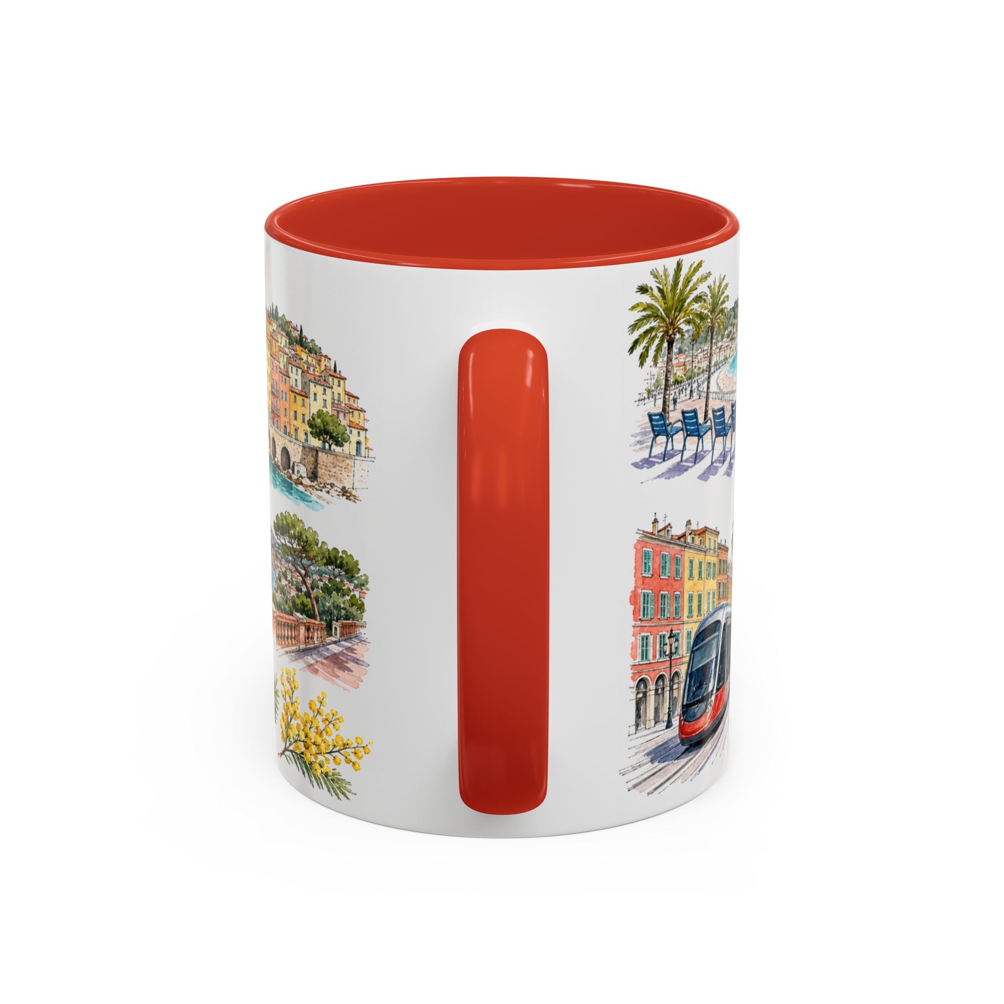 Nice Illustrated Travel Mug | City Souvenir Accent Coffee Mug | 11oz 15oz Ceramic Cup