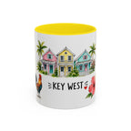 Key West Illustrated Travel Mug | City Souvenir Accent Coffee Mug | 11oz 15oz Ceramic Cup