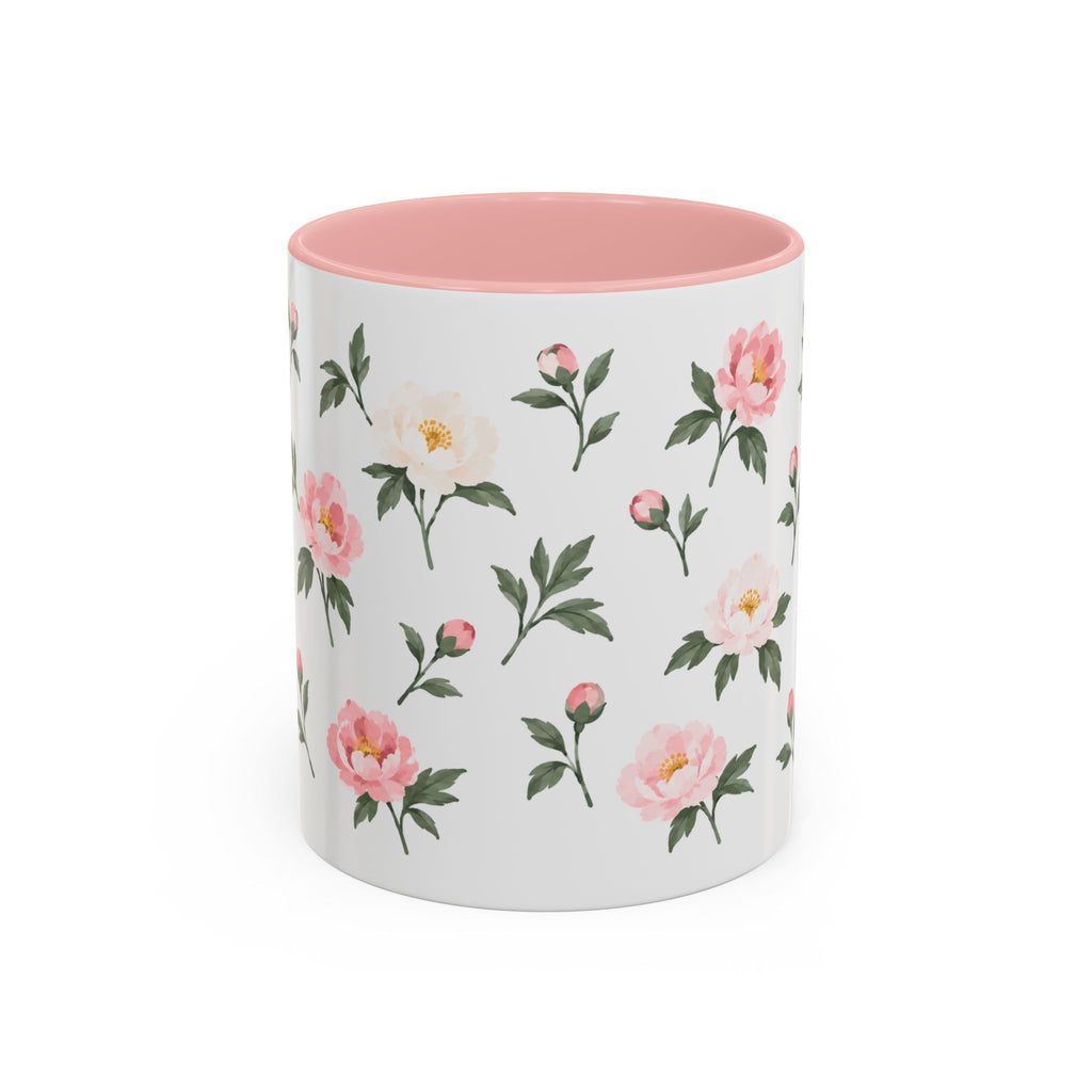 Indiana Peony Mug, State Flower Floral Coffee Cup, 11oz Botanical Gift